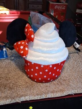 Disney Red Polka Dot Plush Accessory with White Dots